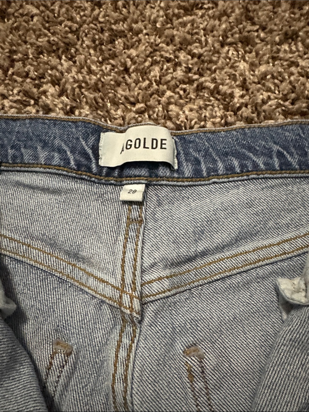 Agolde Women's Light Blue Wide Leg Flare Jeans - Picture 3 of 7